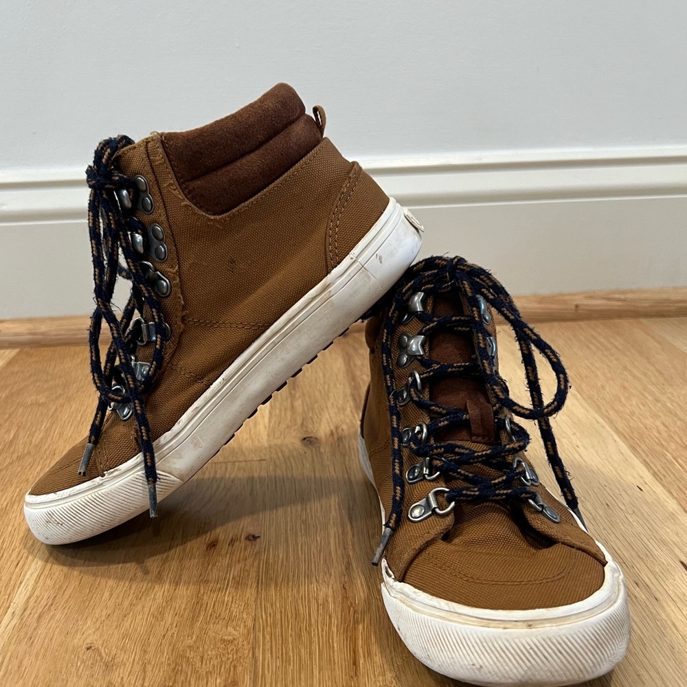 Boys Hightop Sneakers Boots Canvas Lace up